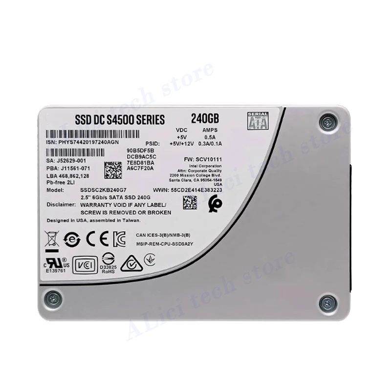 PARA Intel S4500 S4510 240G 480G 960G 2,5 pulgadas SATAEnterprise SSD SSDSC2KB240G Original