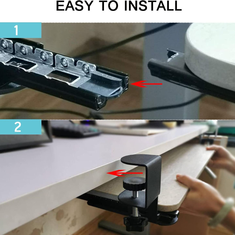 wholesal 1PC Clamp Keyboard Tray Ergonomic Sliding Under Desk Keyboard and Mouse Platform Retractable Undermount Drawer keyboard