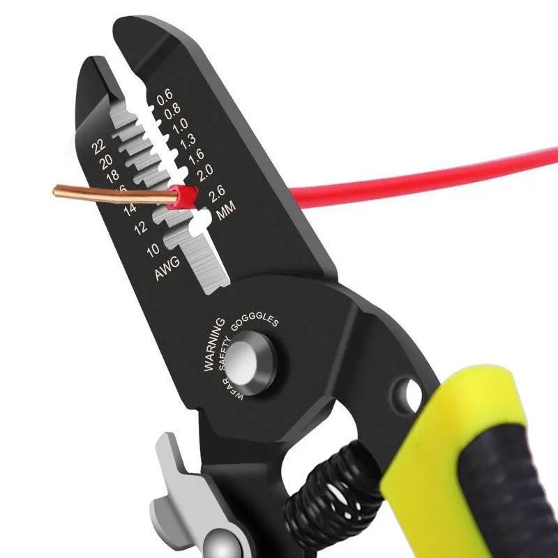 7 "0.6-2.6Mm Di Động Dây Vũ Nữ Thoát Y Kìm Crimper Cáp Tước Uốn Cắt Dụng Cụ Cầm Tay Cho Điện