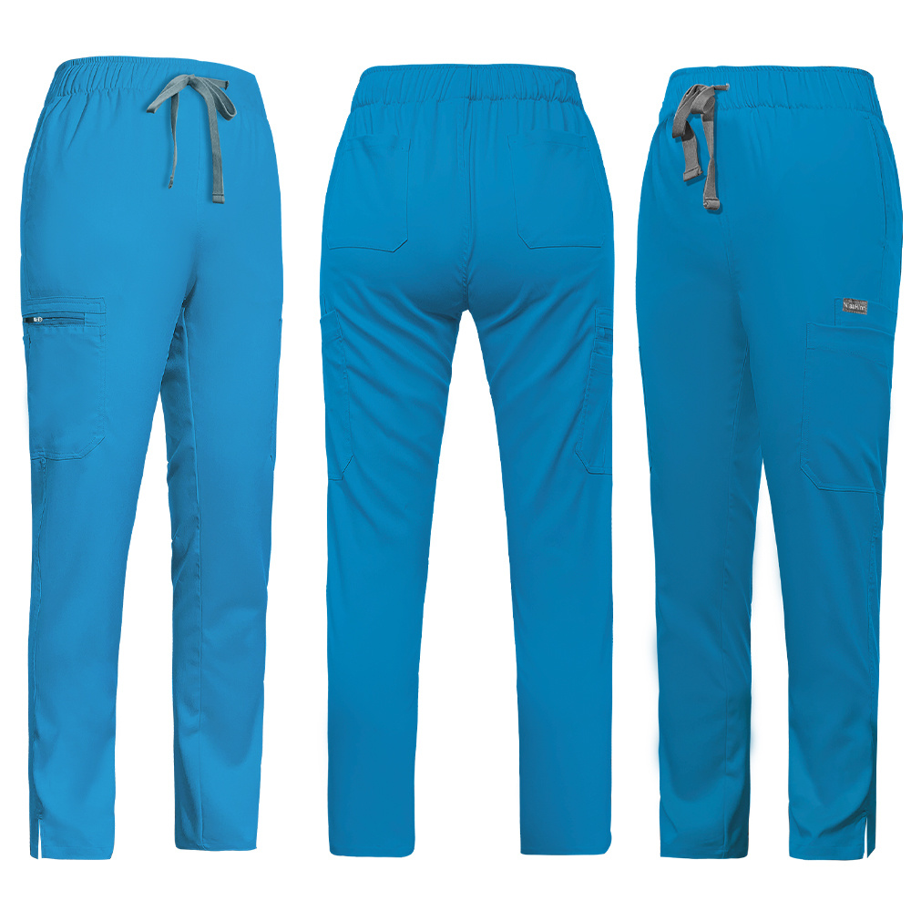Color sólido matorral laboratorio quirúrgico unisex y uniforme trabajo enfermera accesorios médico médico médico pantalones