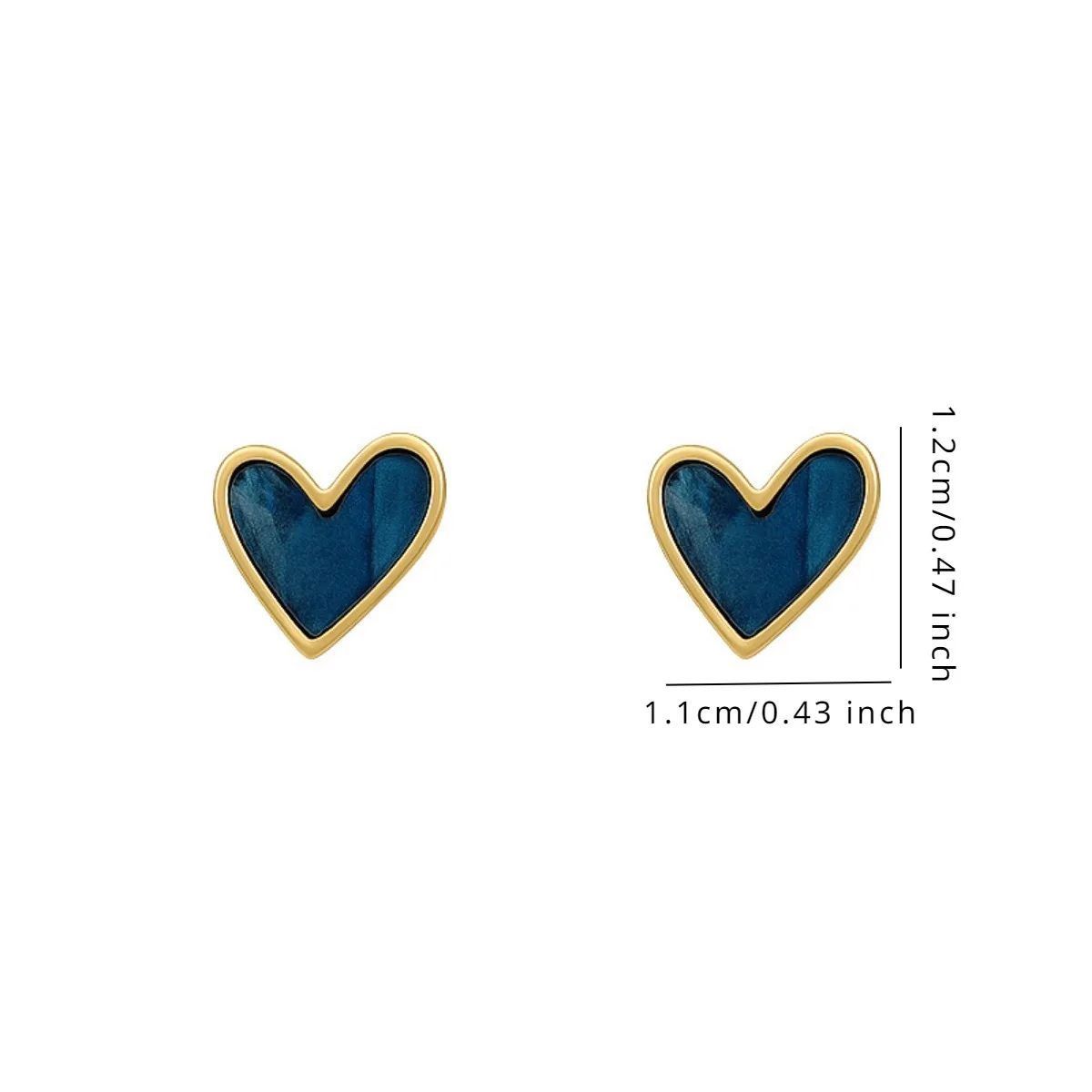 Novo coreano doce bonito coração brincos para mulheres menina moda azul esmalte estético geométrico brincos minimalista jóias presente