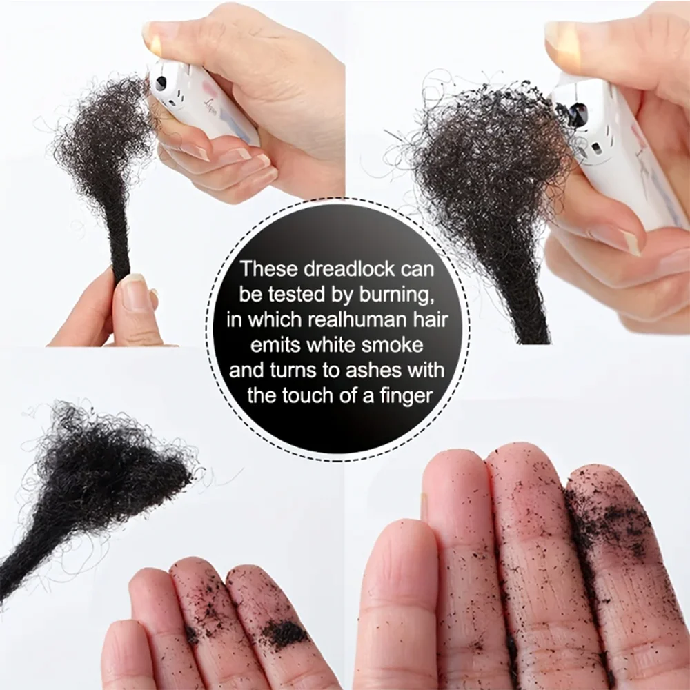 8 pouces Afro crépus en vrac 100% cheveux humains Afro Kinkys cheveux humains en vrac pour Extensions de Dreadlock, réparation Locs, créer des dreadlocks.