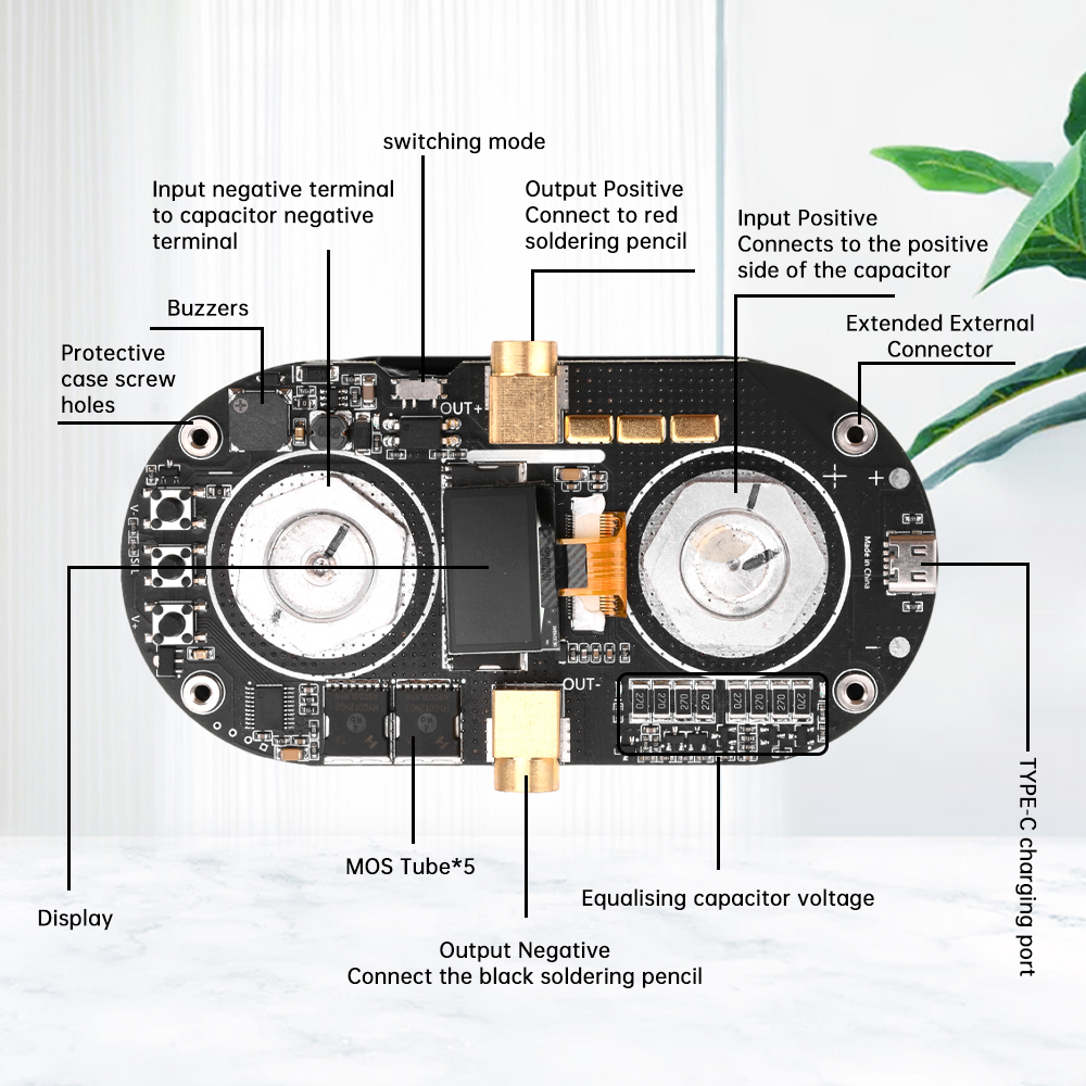 1300A LCD-Farad-Kondensator, Punktschweißgerät, Lithium-Batterie-Schweißgerät, Haushaltsschweißen, Einzel-/Doppelimpuls-Lötmittel, 0,3 mm vernickelt