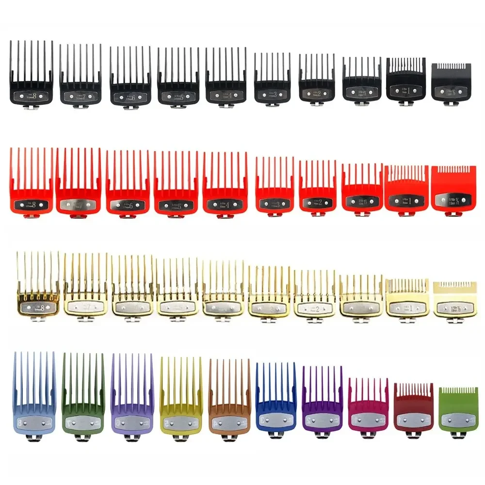 8/10 Stuks Professionele Tondeuse Limiet Gids Kam Voor Wahl Trimmer Universele Kapper Gids Kam Kapsel Tool Clipper limiet Kammen