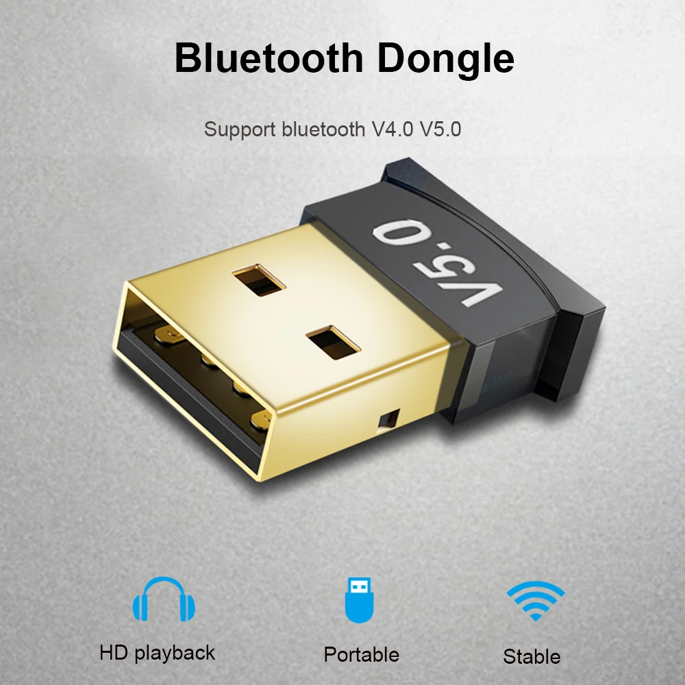 USB Bluetooth-compatible 5.0 Adapter Drive-Free Wireless Audio Transmitter Receiver Fast Speed Dongle For Home Computer PC Lapto