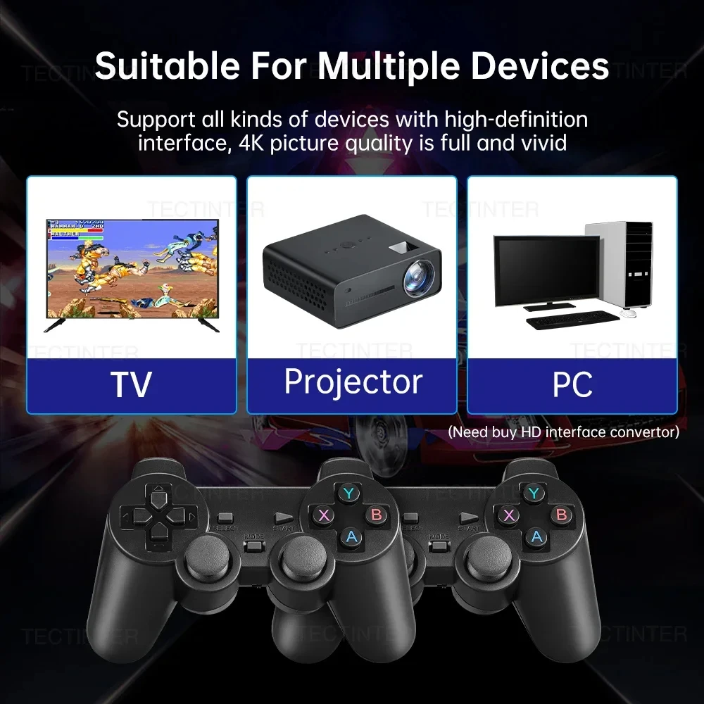 M8 4K HD Retro Game Console 20.000 games Ingebouwde draadloze controller TV Game Stick Handheld