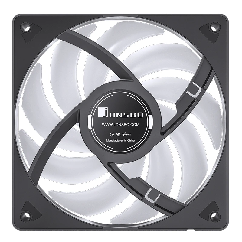 JONSBO SL-120 Weiß/Schwarz 120 mm Gehäuselüfter 5 V 3PIN ARGB Silent CPU-Kühlerlüfter 4PIN PWM Serialisierbarer umgekehrter Lüfter