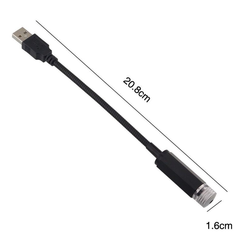 LED Mini Autodak Ster Nachtlampje Projector Sfeer Galaxy Lamp USB Decoratief Verstelbaar voor Auto Dakkamer Plafond Decor