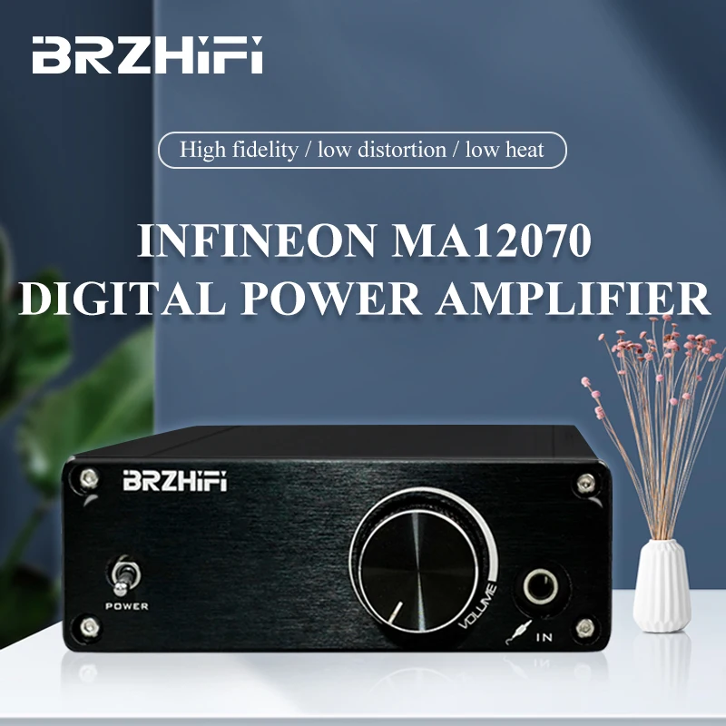 BREEZE 80WX2 Digital Power Amplifier Ultra-low Distortion MA12070 High Power Stereo Sound Amp Mini Size 2.0 Channel HiFi