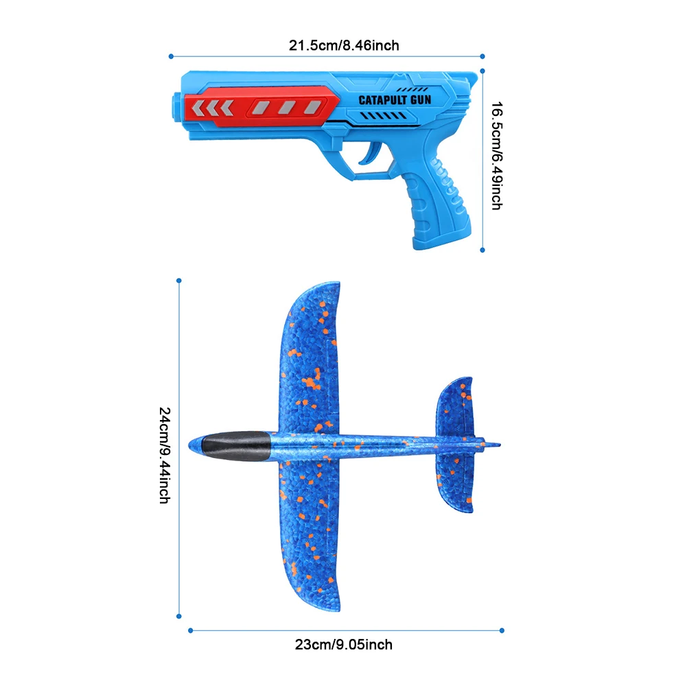Lançador de avião Brinquedos para crianças, avião ao ar livre, catapulta voadora, antiderrapante, com ou sem luz, presentes de aniversário para meninos e meninas