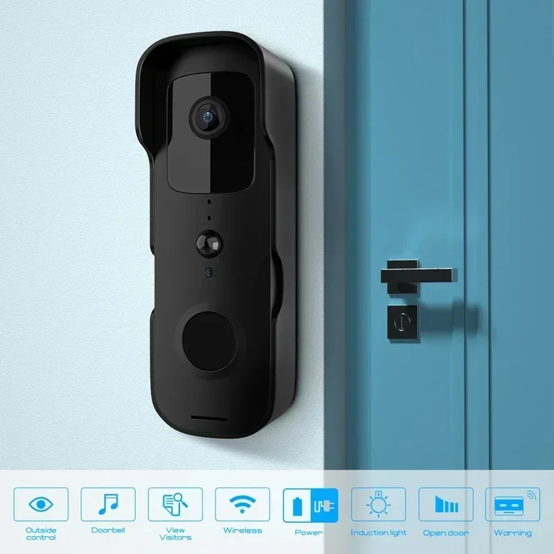Sonnette vidéo intelligente étanche Vision nocturne visionneuse de porte 1080P FHD caméra interphone visuel numérique WIFI 2.4G Tuya sonnette de porte