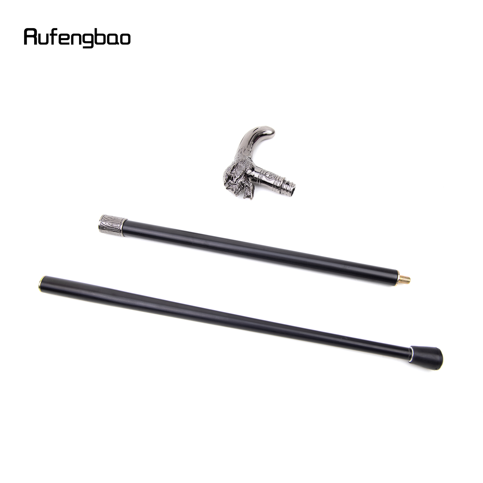 Cabeça de crânio bengala moda decorativa bengala cavalheiro elegante cosplay cana botão crosier 93cm