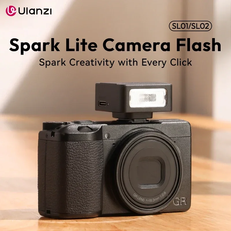 Ulanzi SL01 SL02 Mini luz de Flash para cámara SpeedLite GN8 6500K para Canon Sony Nikon Fuji cámara DSLR Vlog fotografía al aire libre en vivo