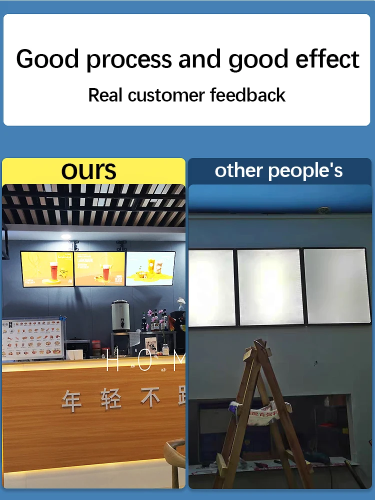 Lighting ultra-thin LED floating lightbox, LED menu board, magnetic ceiling hanging lightbox, suitable for restaurants and shops