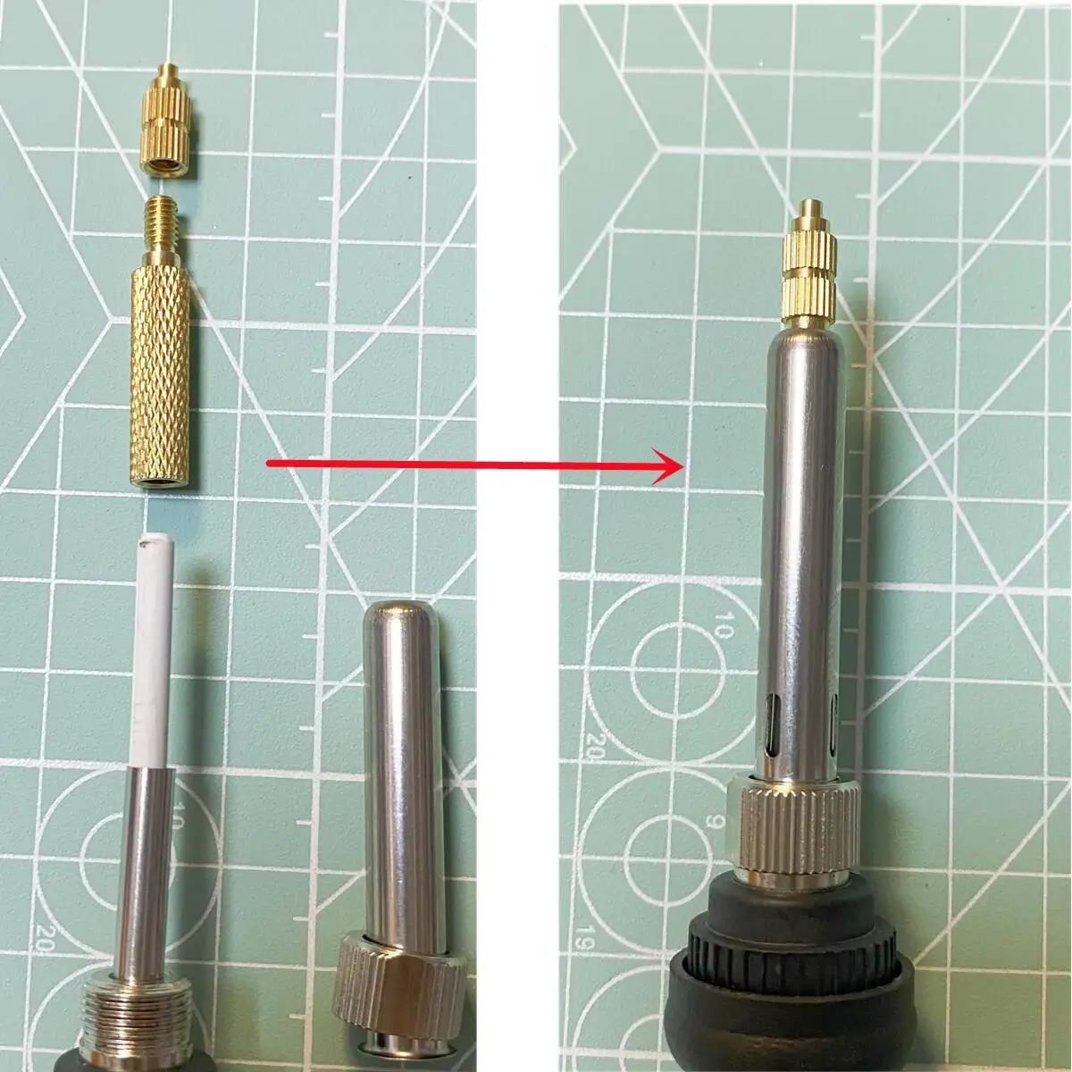Wärme eingebettete Muttern Adapter M2 M2,5 M3 M4 M5 M6 Kopf Einfügung Tipps Kit für 936 Lötkolben Stift