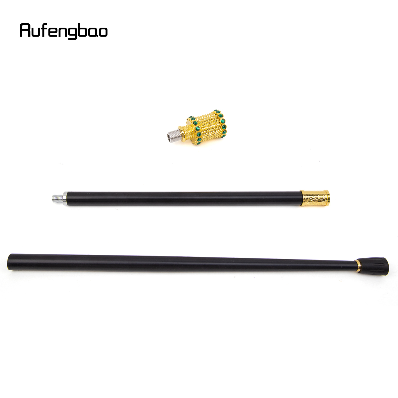 Ouro verde diamante artificial bengala moda decorativa bengala cavalheiro elegante cosplay cana botão crosier 94cm