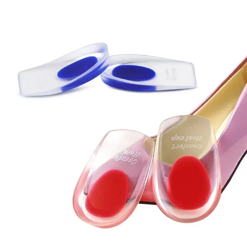 Palmilhas de absorção de choque de silicone macio masculino e feminino invisível altura crescente meia almofada alívio da dor palmilhas de cuidados com os pés