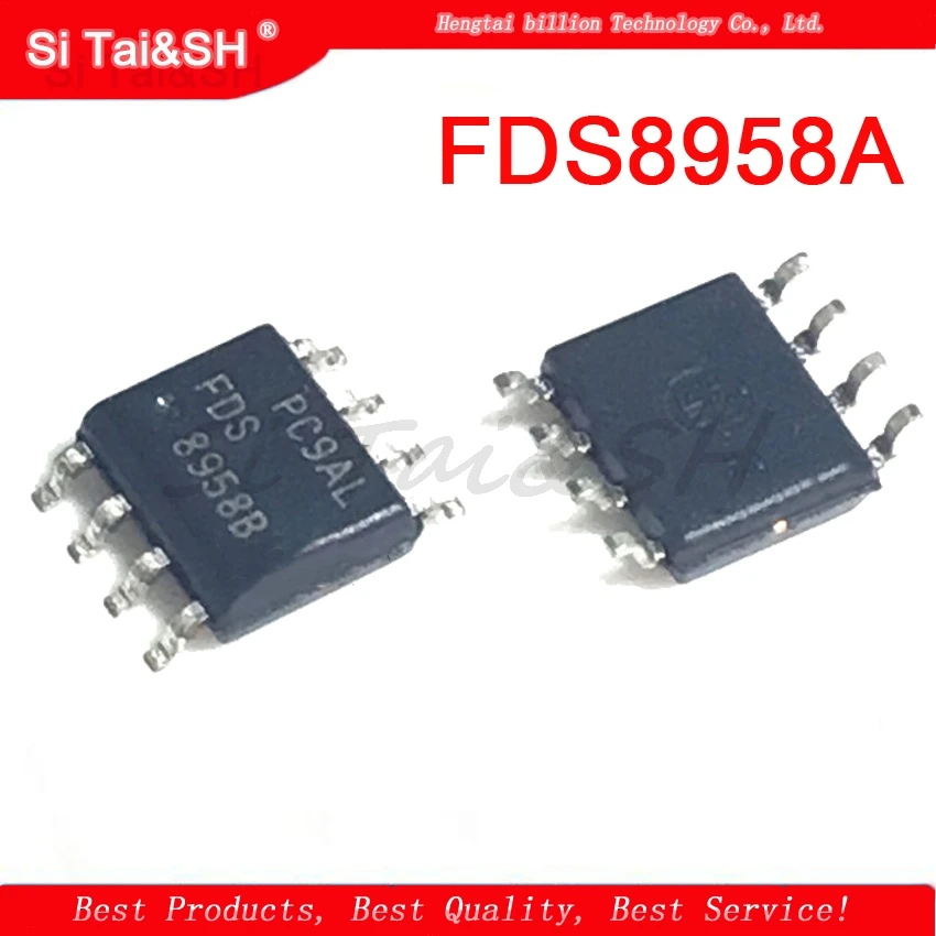 10PCS FDS8958A FDS8958 8958A MOSFET SO8 COMP N-P-CH T/R neue original Daten system