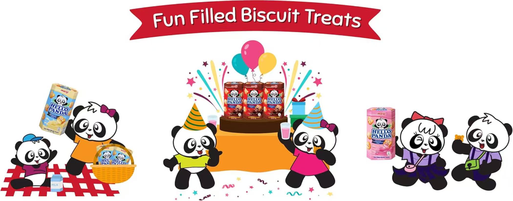 Meiji, Bear - Shaped Cookies (Double Chocolate Flavor), Pack of 10, 50g per pack