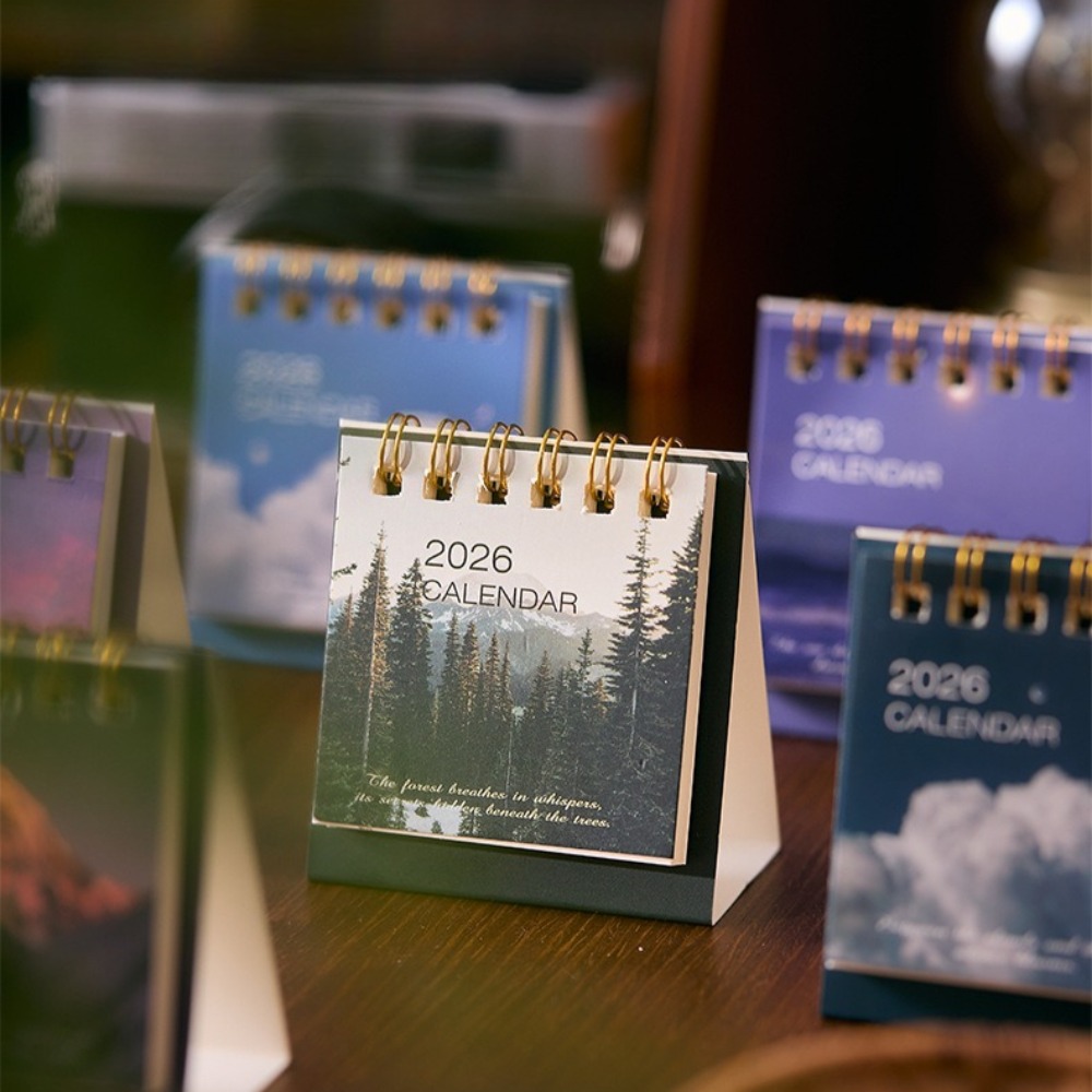 Mini 2026-kalender Kantoor Schoolbenodigdheden Kalender Bureaukalender maandelijkse Planner Bureauaccessoires Decor Record Kantoorbenodigdheden