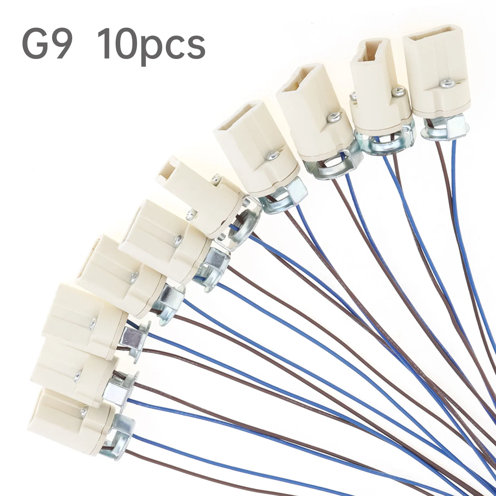 10pcs G9 Light Bulb Socket Ceramic Lamp Base Holder Connector Led Halogen Light Lamp Bulb Holder Base