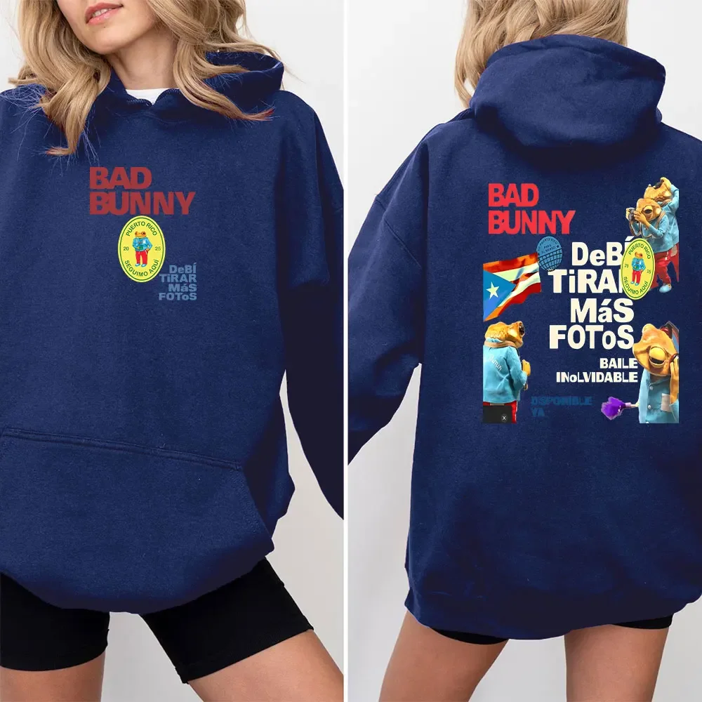 Dtmf bad bunny álbum moletom com capuz masculino feminino solto pulôver moletom com capuz de inverno presente elegante suéter novo em 2025 manga comprida