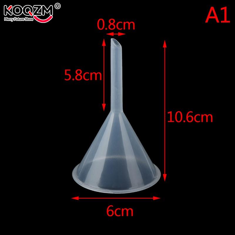1pc 60mm Mini plastikowy lejek z małym otworem płynny olej lejki materiały laboratoryjne narzędzia szkolne materiały eksperymentalne