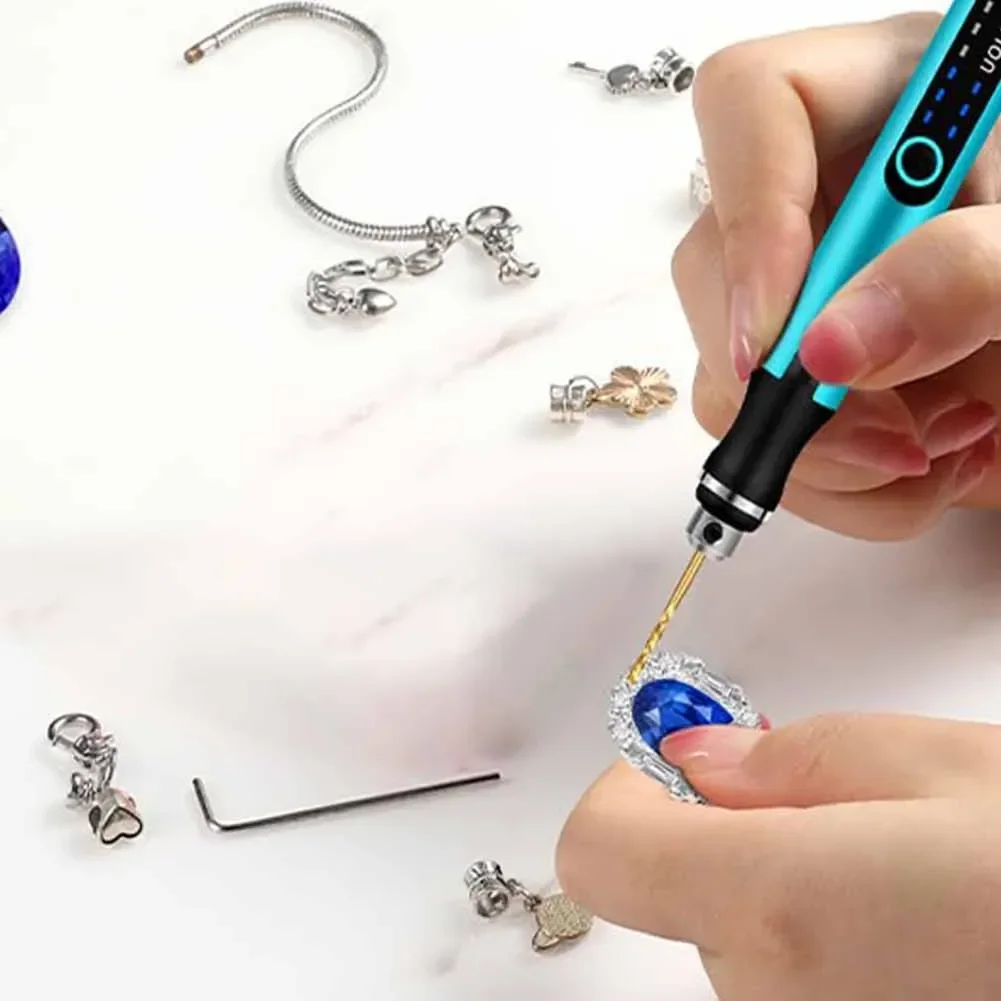 DIY Drill Bits Mini Drill Bit Set 10 Pieces Set 2.35mm Shank Diameter Efficient Drilling Gold Color High-Speed Steel