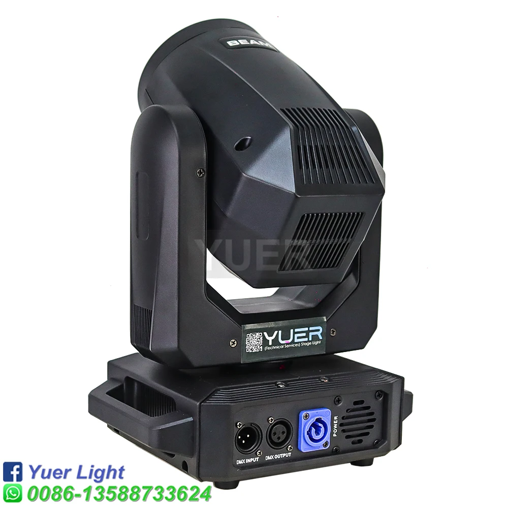 4 ชิ้น 200 วัตต์ LED แหวน Beam Spot Moving Head Light 18 หมุนปริซึม Rainbow Effect DMX512 Disco Party Club Stage ไฟ