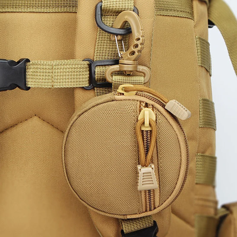 1000D Nuovo Outdoor Casual Portafoglio da uomo Portamonete portatile Mini Money Portamonete Portachiavi Marsupio Rotondo Custodia piccola Portafoglio con cerniera