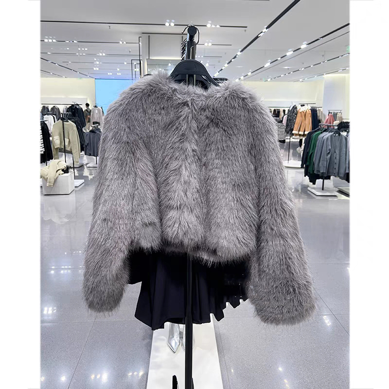 Primavera feminino cardigan jaqueta em torno do pescoço bolso casaco de pele sólida solta camurça jaqueta streetwear vintag outerwear