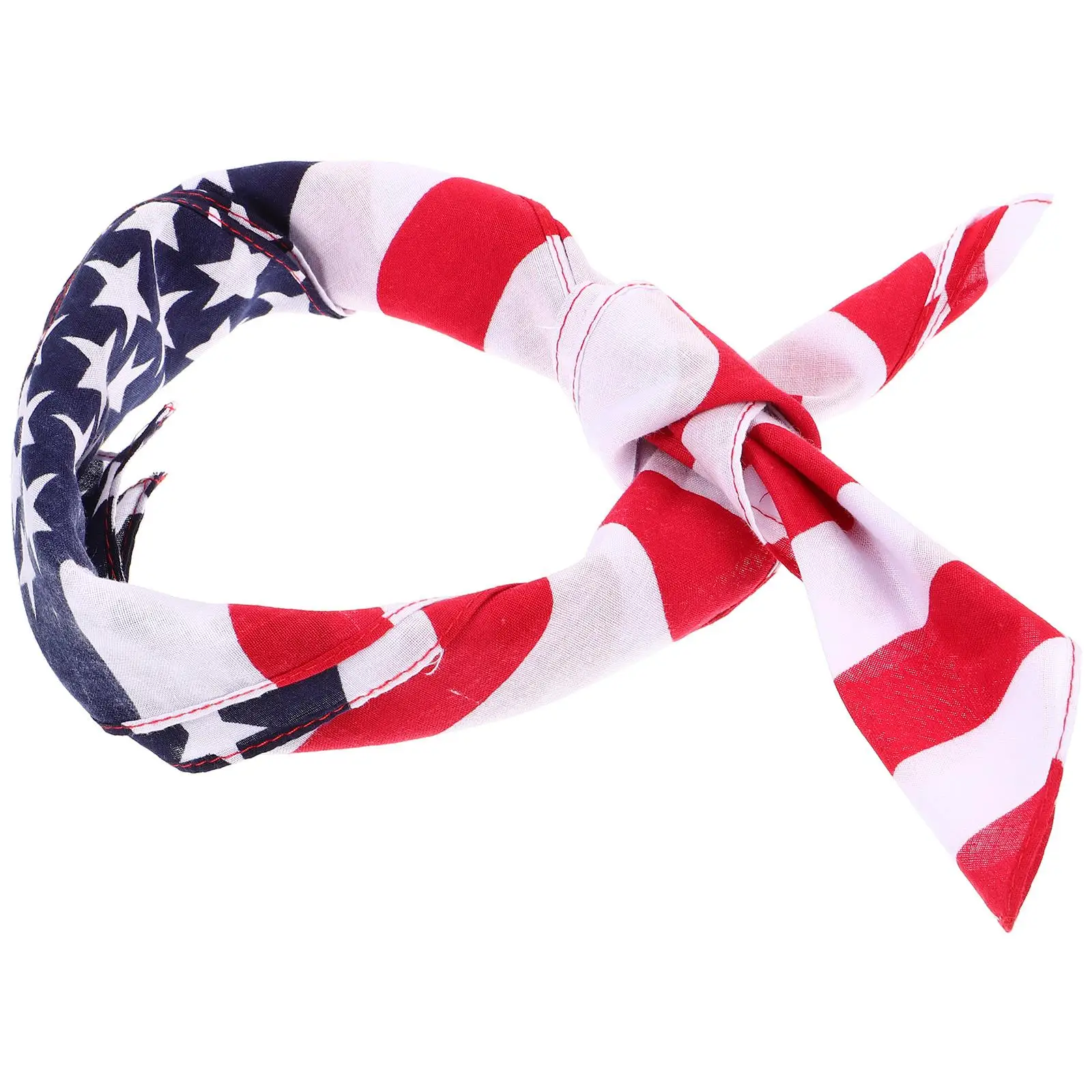 Baumwolle Einstecktücher Männer Taschentuch Mode Bunte Kante Amerikanische Flagge Bandana Wiederverwendbare Weiche Langlebig Outdoor Schal Für