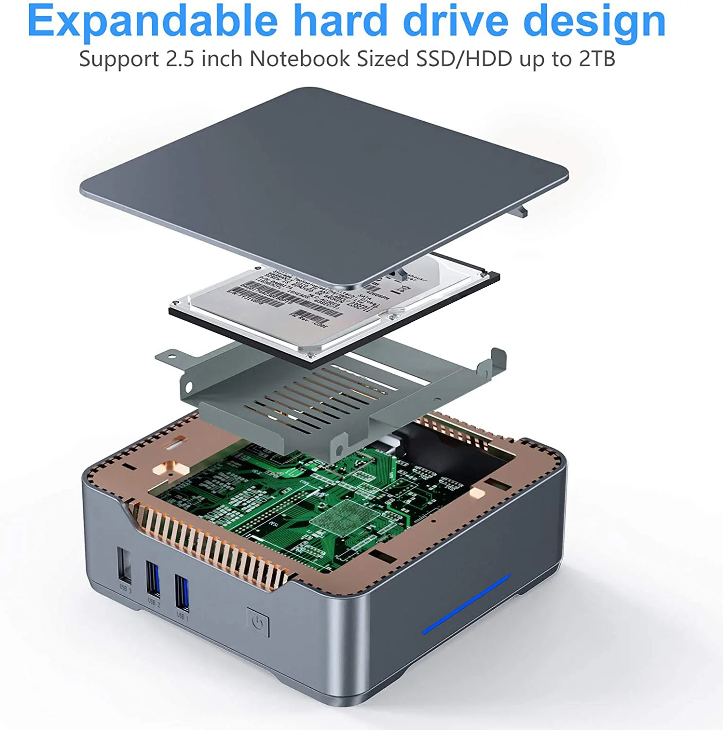 GK3 Plus Mini PC Intel Twin Lake N150 8GB/16GB DDR4 256GB/512GB SSD WIFI5 1000M LAN BT4.2 VGA Windows 11 Gaming Computer