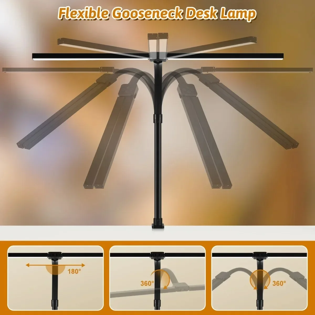 Dupla única cabeça led clipe lâmpada de mesa regulável computador candeeiros de mesa monitor luz arquiteto candeeiro de mesa para luzes de leitura de escritório