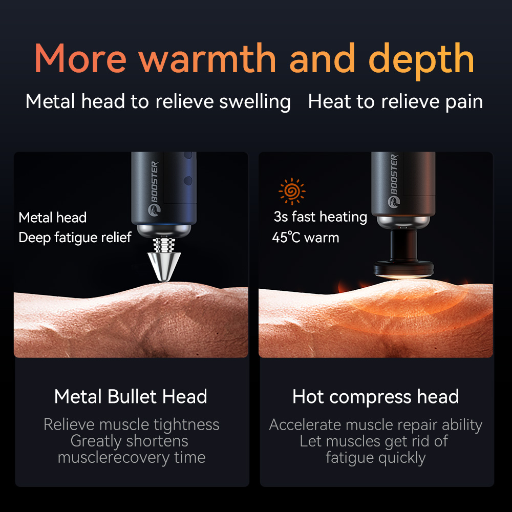 Booster นวดปืนเครื่องนวดคอไฟฟ้า 7.4V สมาร์ทตี Fascia ปืนสําหรับนวดผ่อนคลายฟิตเนสนวดกล้ามเนื้อไฟฟ้า