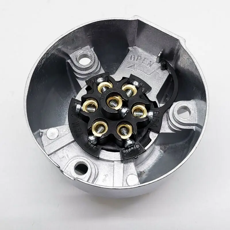 Conector de 7 pines, enchufe de remolque, aleación de aluminio, adaptador redondo de 12V, enchufe para camión, accesorios para coche