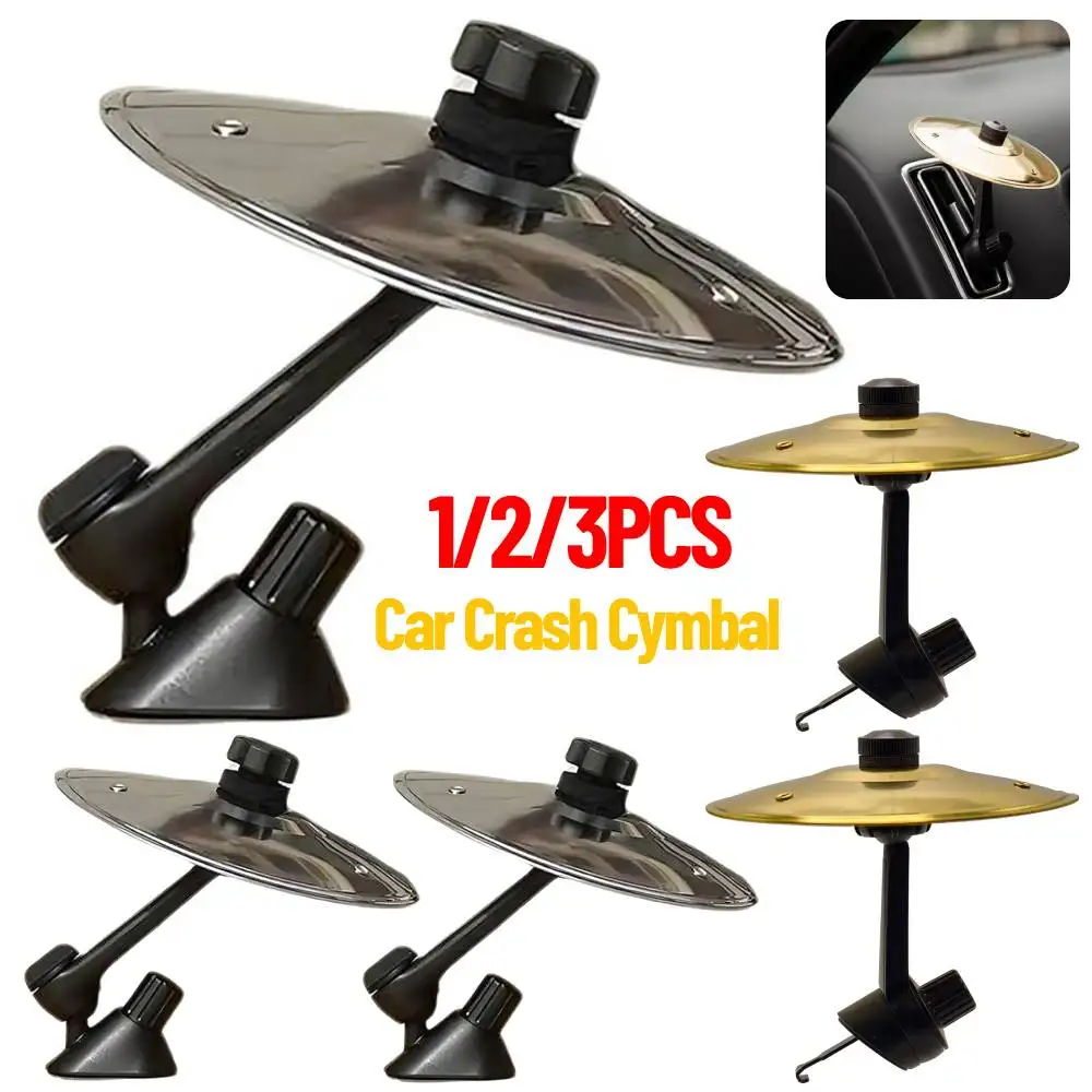 1/2/3PCS Piatti Crash per auto da tiro a mano Porta di ventilazione automatica universale Clip-On Mini piatti per batteria per tutti i tipi di veicoli