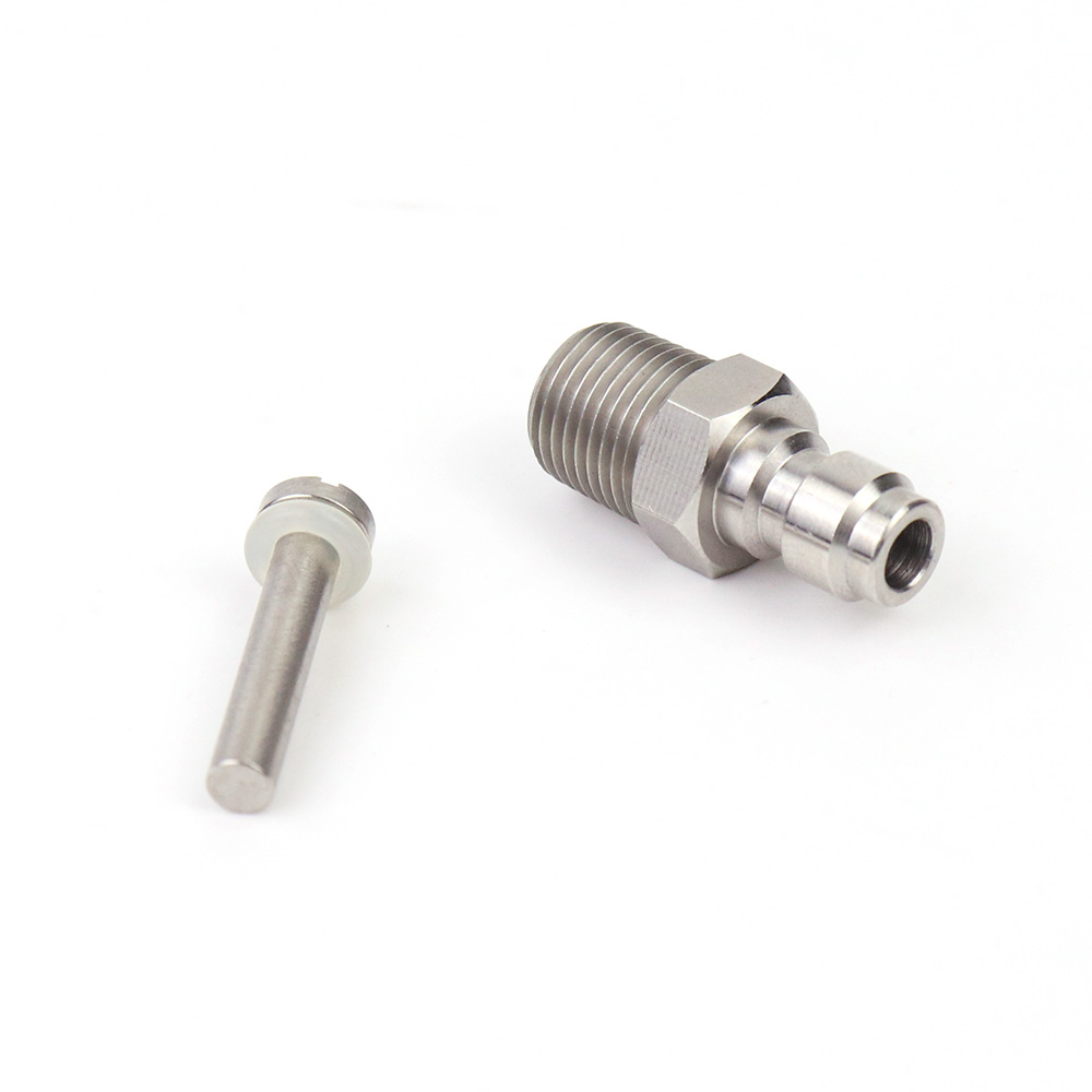 Kit de mamelon de remplissage unidirectionnel pour régulateur de réservoir d'air HPA/N2, Valve de remplissage, bouchon rapide en acier inoxydable