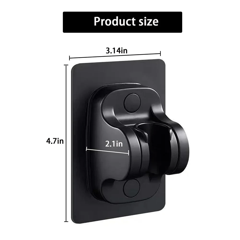 Base per staffa per doccia in ABS 1PC, adesivo universale resistente, supporto per soffione doccia regolabile impermeabile, supporto per soffione doccia per bagno