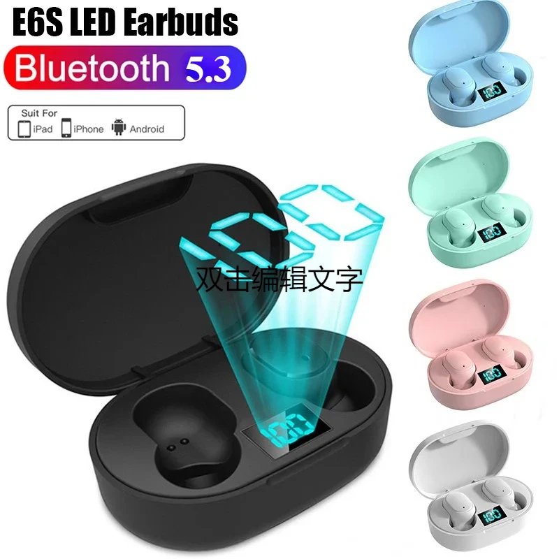E6S Air Pro Fone auriculares Bluetooth auriculares inalámbricos pantalla LED auriculares con cancelación de ruido por micrófono auriculares inalámbricos Bluetooth