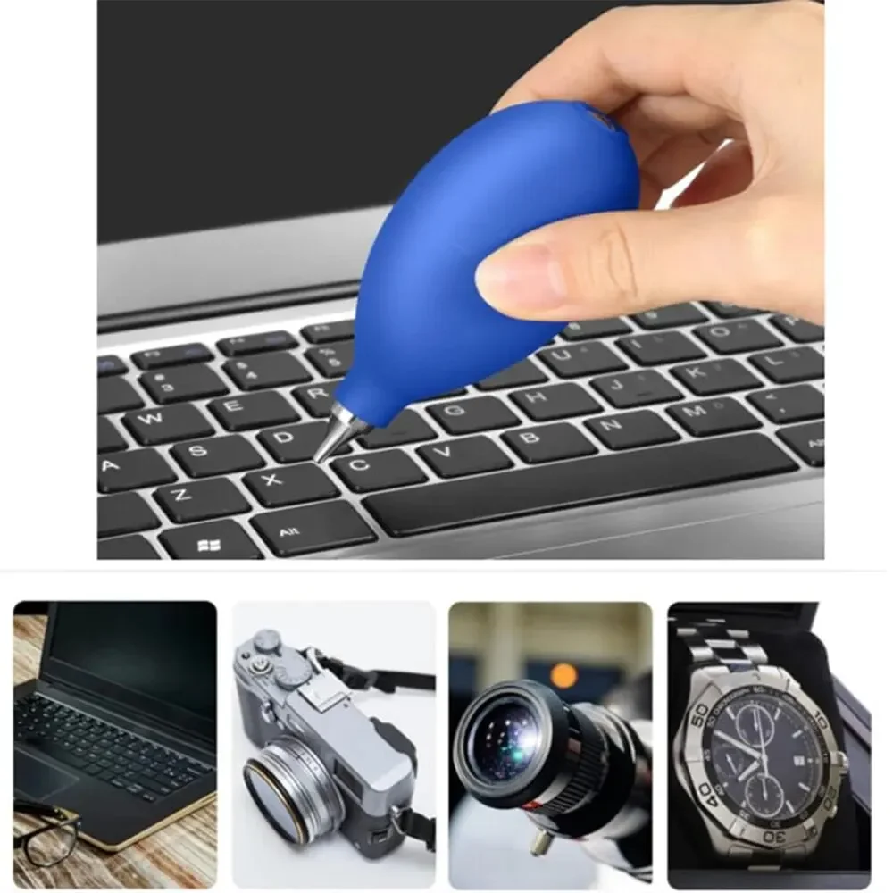 Luftgebläse, digitale Objektivreinigung, Kamera, Lagerbestand, Computer, Schwarz, Reinigungswerkzeug, Luftblasen, Tastatur, Uhr, Staubentfernung