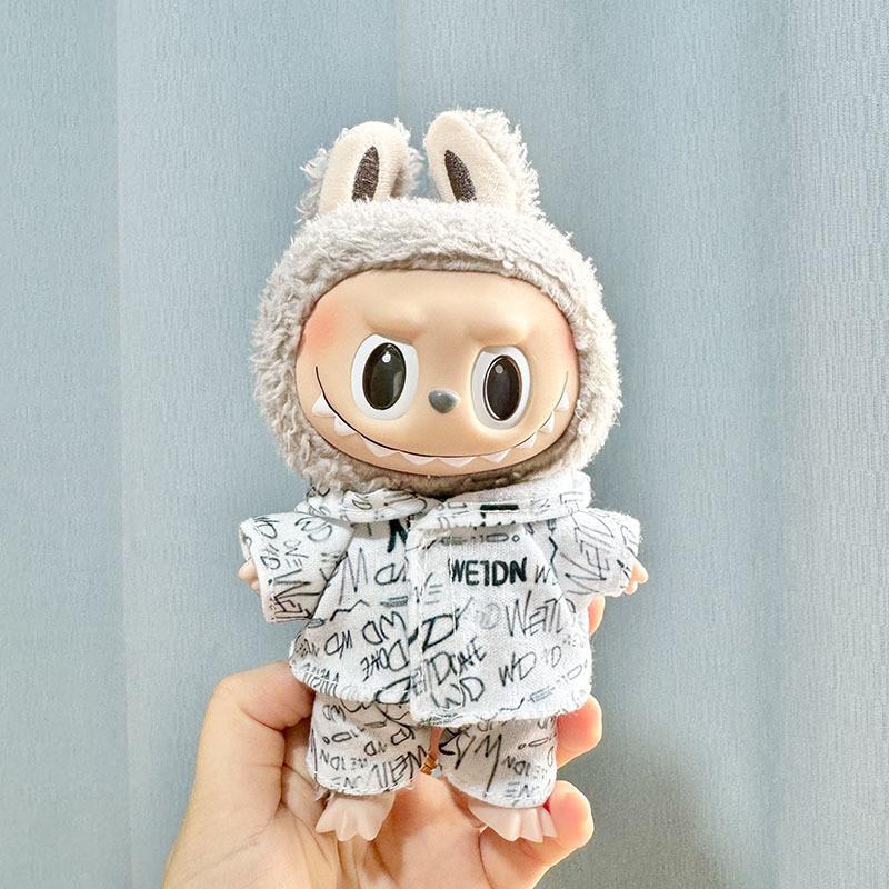 17 ซม.มินิตุ๊กตาเสื้อผ้าชุดอุปกรณ์เสริมสําหรับเกาหลีKpop Exo Labubu Idolตุ๊กตาคู่วิทยาลัยStreetเสื้อกันหนาวเสื้อผ้า