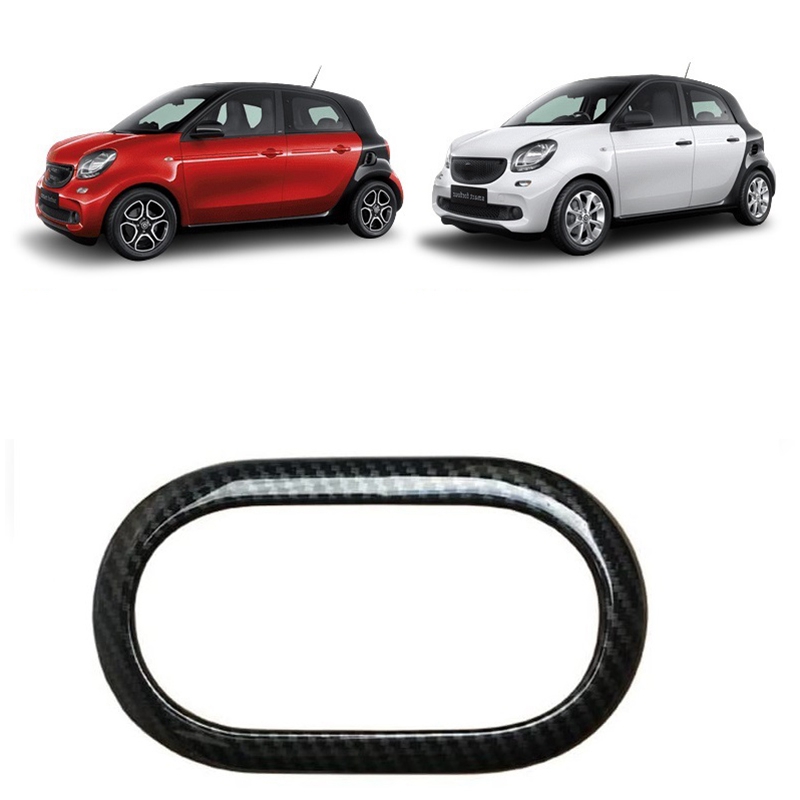 Bingkai pegangan pintu Interior mobil, dekoratif dengan serat karbon mobil