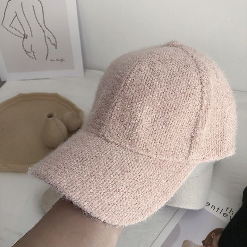 Gorra Snapback de piel de conejo cálida, gorra de béisbol ajustable a prueba de viento para hombres y mujeres, gorra con visera para viajes al aire libre de Otoño Invierno