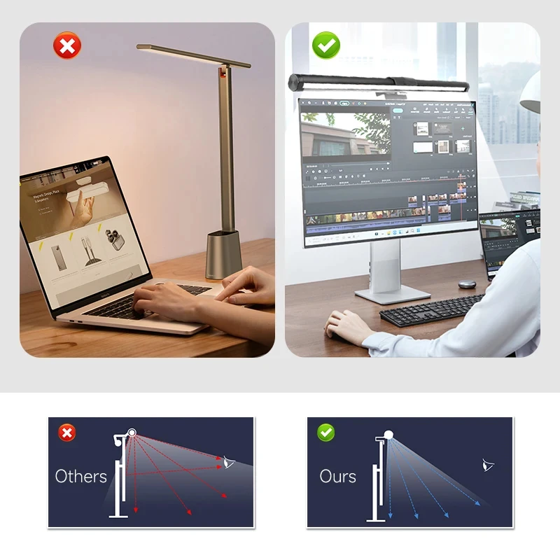 RGB Displays Monitor Lichtleiste Streifen Augenpflege Beleuchtung Arbeit Spiel Lernen Lesen Dimmen Tisch Lichtleiste RGB Atmosphäre Lampe