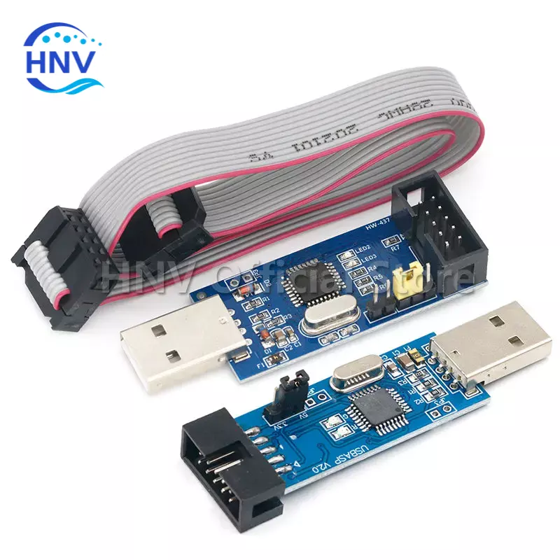 USB-программатор USBASP USBISP AVR, USB-программатор ATMEGA8 ATMEGA128 ATtiny/CAN/PWM 10-контактный проводной модуль «сделай сам» + 10-контактная 6-контактная плата адаптера, 1 компл.
