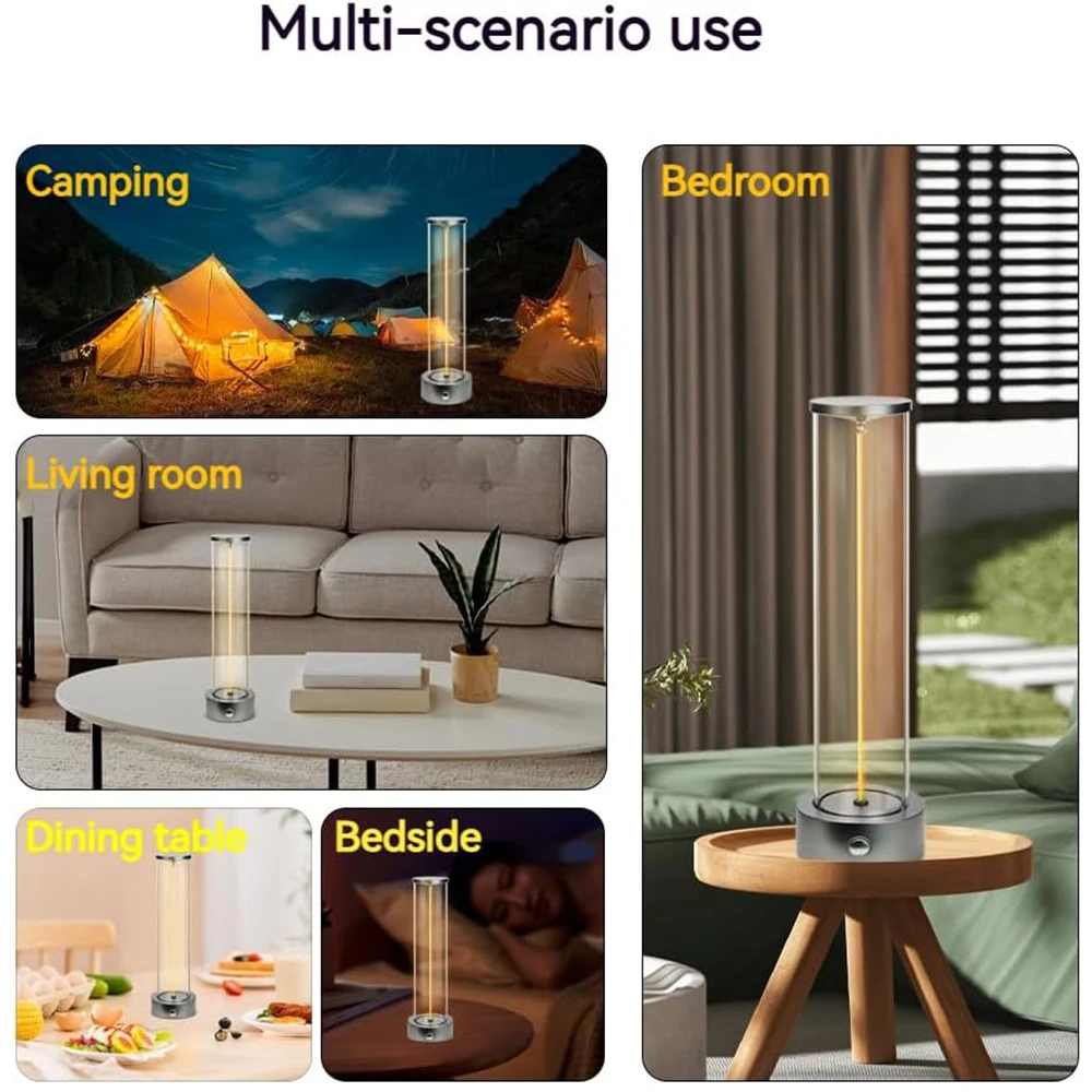 Schnur lose tragbare LED-Tisch lampe wiederauf ladbare Design magnetische Schreibtisch lampe mit Touch-Sensor dreistufig dimmbar für Schlafzimmer licht