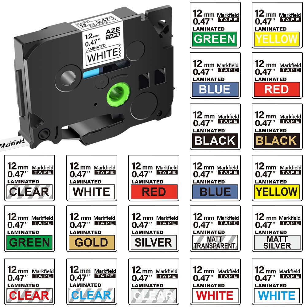 12mm kompatibles für Bruder P-Touch-Etiketten hersteller band für tze 231 631 131 für Etiketten drucker ptd600 pth110 h107 p710bt h105 d200