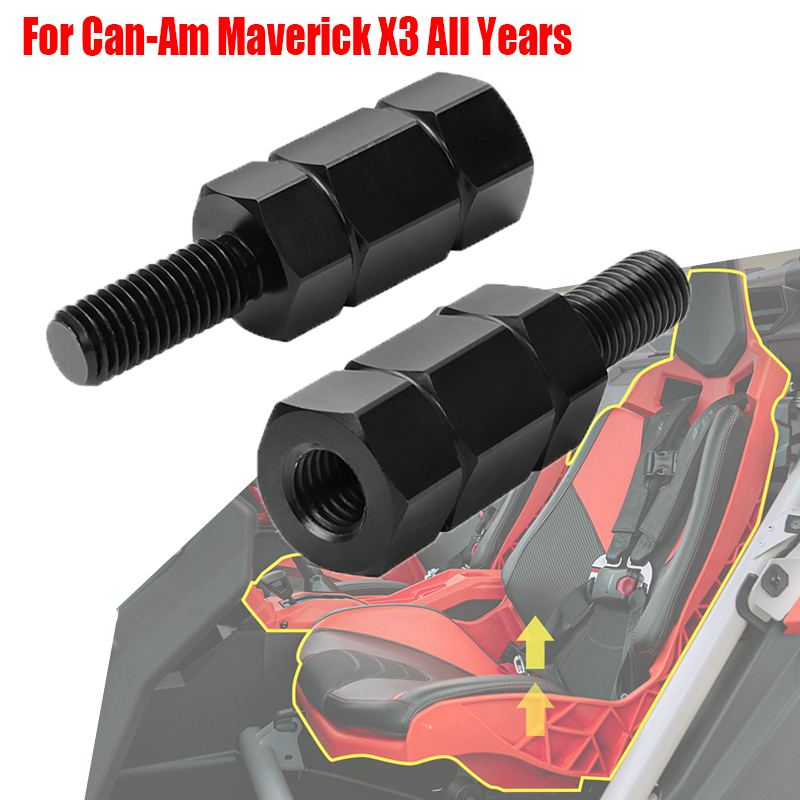 Elevador de asiento de aleación de aluminio de 1,77 pulgadas, 2 uds., para Can-Am Maverick X3 2018-2021 X3 Max R RR/900 HO 2018, asiento UTV negro o plateado