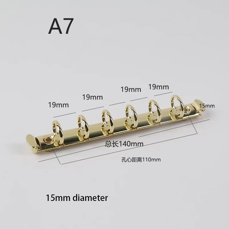 A7 6-кольца зажимы для переплета белый черный золотой розовый диаметр 15/20 мм с винтами